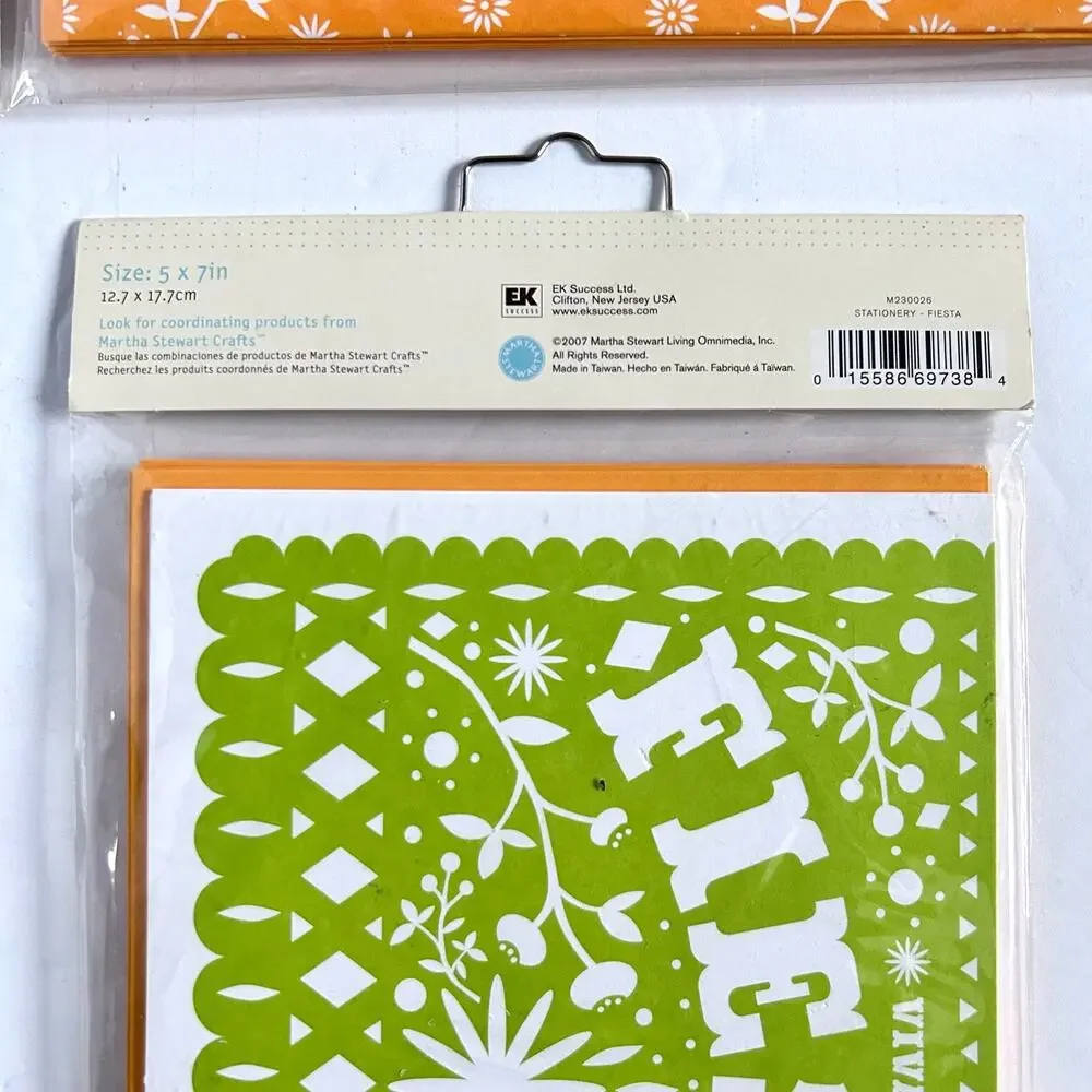 Martha Stewart Fiesta Invite Cards and Envelopes 16 Papel Picado Invitations